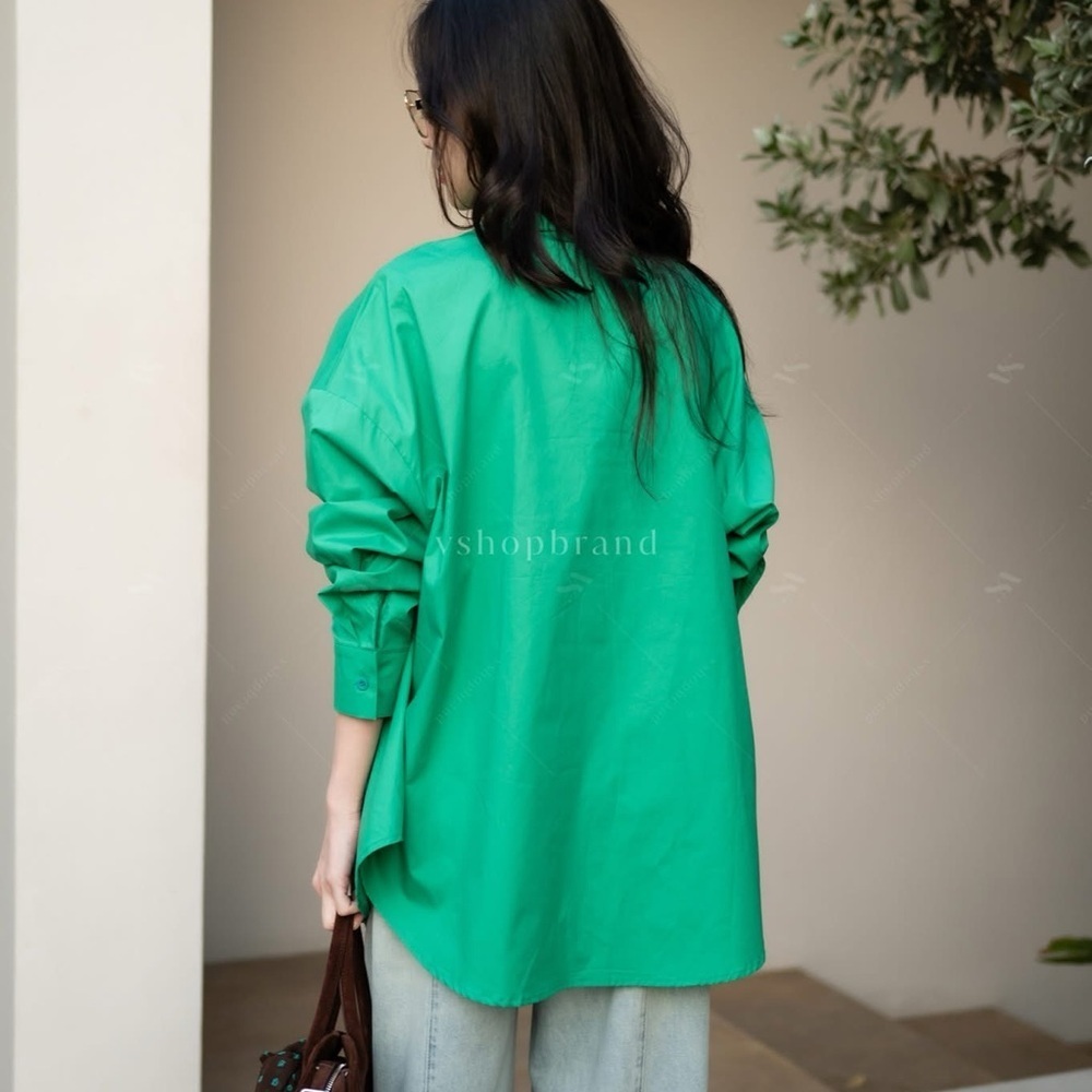 Green Button-Up Shirt - Picture 3 of 6